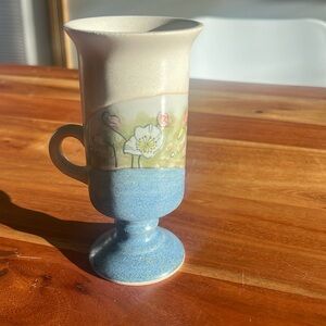 Otagiri Japanese Irish Pottery Coffee Mug with floral print /can be used as vase